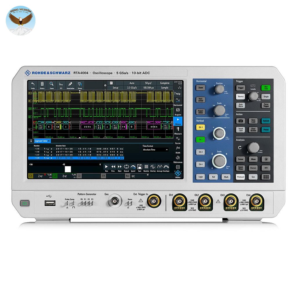 Máy hiện sóng ROHDE&SCHWARZ RTA4004 + RTA-B2410 (1GHz,4kênh,5Gsa/s)